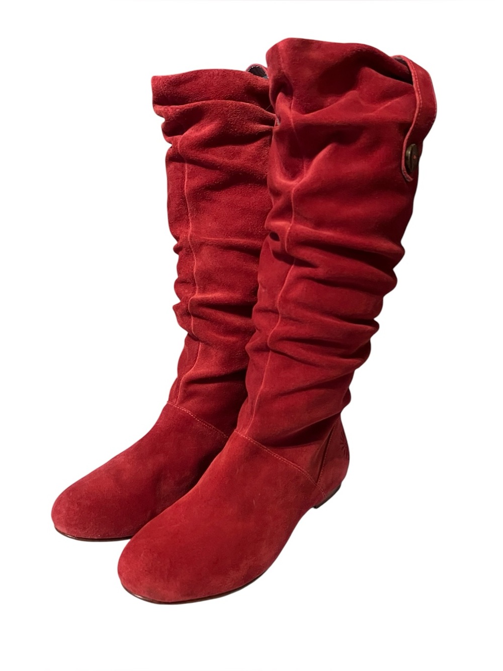 UGG Highkoo Slouchy Red Suede Boots